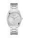 Guess Γυναικείο Ρολόι 40mm Μπαταρίας με Ασημί Μεταλλικό Μπρασελέ