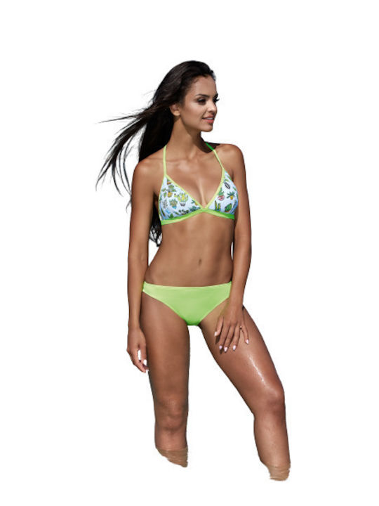 Lorin Bikini Set Bra & Slip Bottom Green