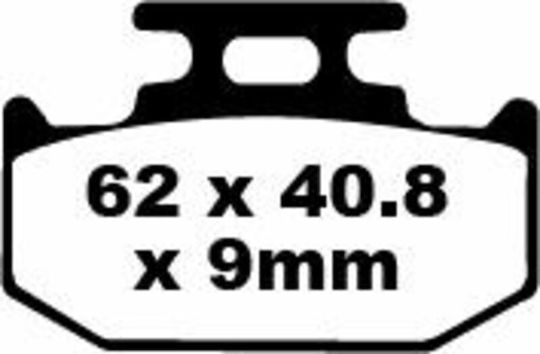 EBC Τακάκια Μοτοσυκλέτας Πίσω για Kawasaki KDX / KX