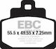 EBC Τακάκια Μοτοσυκλέτας Πίσω για Piaggio GTS 125 Vespa GTS 300