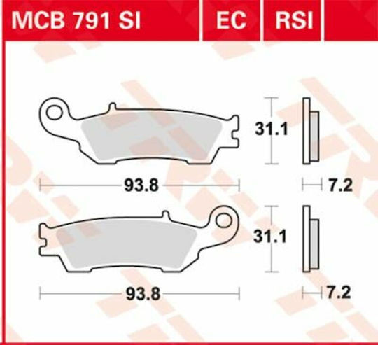 TRW Τακάκια Μοτοσυκλέτας για Yamaha YZ 125