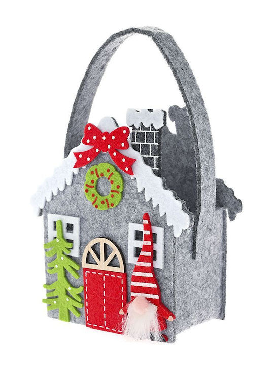 Iliadis Christmas Figure Basket Gray Height 15cm