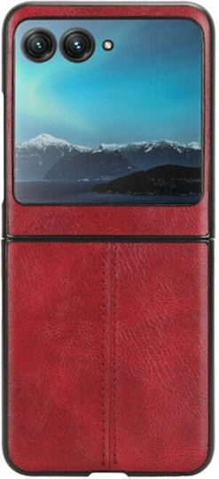 Shell Stitching Back Cover Δερμάτινο / Πλαστικό Κόκκινο (Razr 40 Ultra)