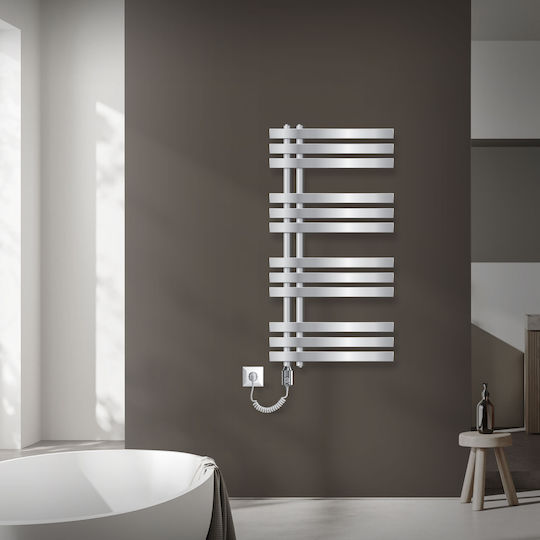 ECD Germany Iron EM Elektrische Handtuchheizkörper 300W 100x50cm Silber