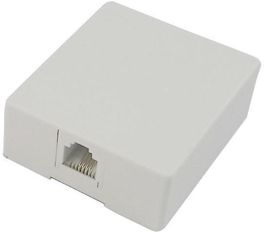 KAL Electronics Telefonsteckdose mit Rahmen Einzeln in Weiß Farbe SM124