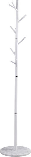 Pakketo Marietta Καλόγερος Μεταλλικός Λευκός 37x37x177cm