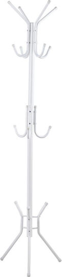Pakketo Metallic Coat Rack White Piero 44x44x181cm