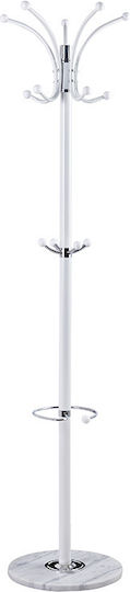 Pakketo Nicolo Καλόγερος Μεταλλικός Λευκός 37x37x175cm