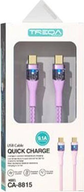 AGC Braided USB 2.0 Cable USB-C male - USB-C Μωβ 1m 30502146