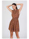 Coocu Summer Mini Dress Brown
