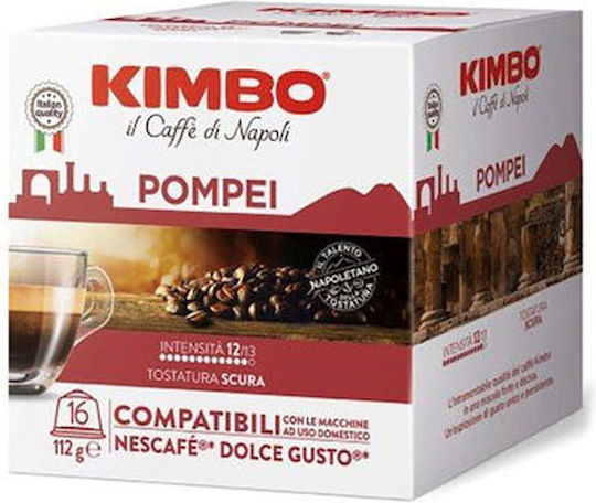 Kimbo Κάψουλες Espresso Pompei Συμβατές με Μηχανή Dolce Gusto 16caps
