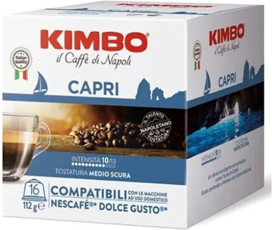 Kimbo Capsule Espresso Capri Compatibile cu Mașina Dolce Gusto 16capace