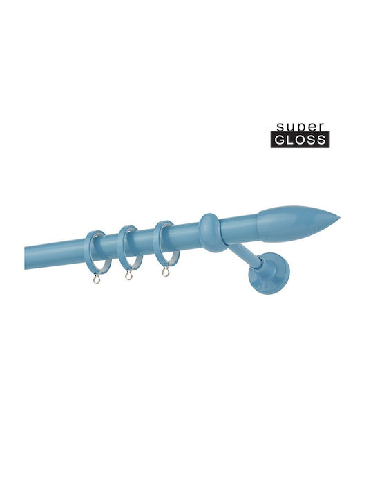 Zogometal Metallisch Vorhangstange CP0430 Einfach Φ25mm 160cm Hellblau