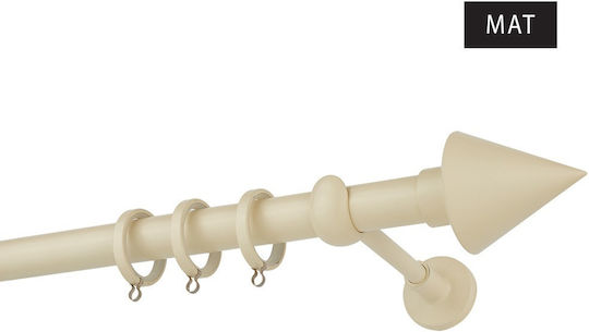 Zogometal Metallisch Vorhangstange CP4146 Einfach Φ25mm 240cm Beige