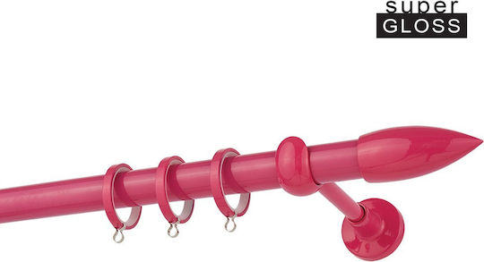 Zogometal Μεταλλικό Κουρτινόξυλο CP0430 Μονό Φ25mm 40εκ. Φούξια 4515