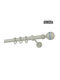 Zogometal Metallisch Vorhangstange CP0079 Einfach Φ25mm 160cm Gray