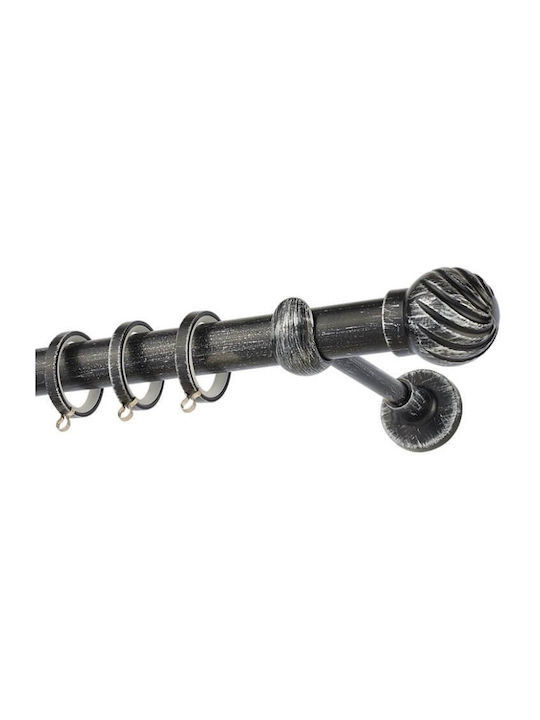Zogometal Μεταλλικό Κουρτινόξυλο Μονό Φ25mm 240...