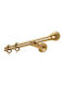 Zogometal Metallisch Vorhangstange Einfach Φ25mm 200cm Gold