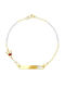 Eforo Kids Bracelet ID from Gold 9K with Crown