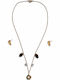 Bizoutaki Set with Necklace & Earrings from Steel Gold Plated