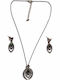 Bizoutaki Set with Necklace & Earrings from Brass Gold Plated