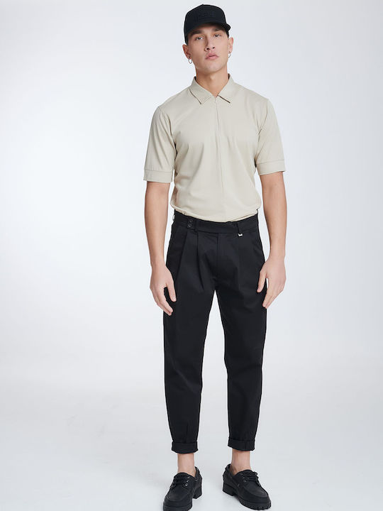 Pantaloni Elastic cu Croială Normală Albastru
