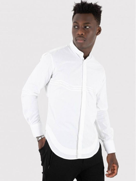 Stefan Fashion Long-sleeved Linen Shirt Striped...