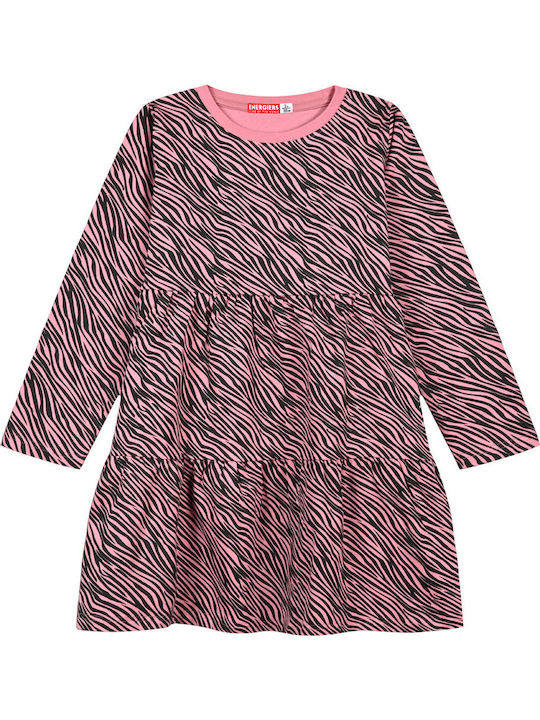 Rochie pentru Copii Mânecă lungă Animal Print Roz