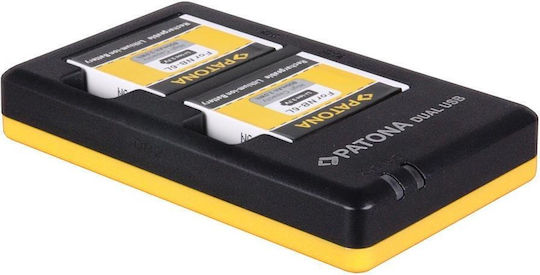 Patona Doppelter Batterieladegerät Kompatibel mit Canon