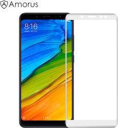 Amorus Full Face Tempered Glass Λευκό (Redmi Note 5)