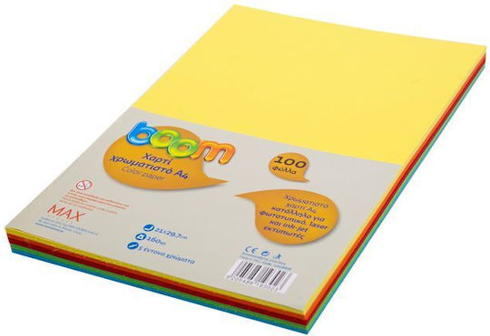 Boom Hârtie de Imprimare A4 160gr/m² 1x100 foi Multicolor BRIGHT-1