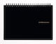 Mnemosyne Notepad Μπλοκ Σημειώσεων Σπιράλ A5 70 Φύλλων Καρέ Μαύρο