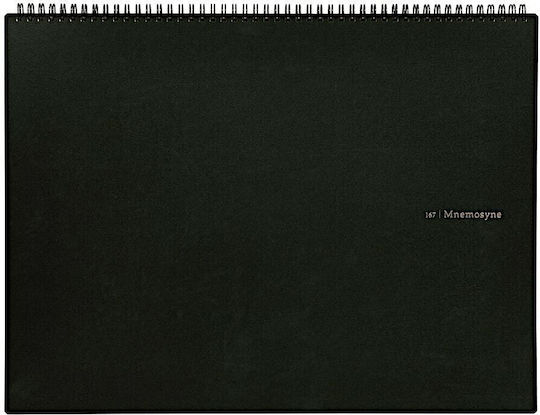 Mnemosyne Notepad Блокнот Спирала 70 Листа A3 Квадратни Черен
