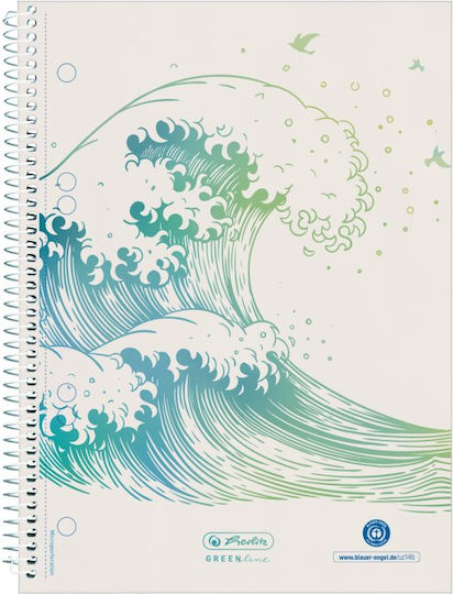Herlitz Notebook Spiral 70 Sheets A5 Square White