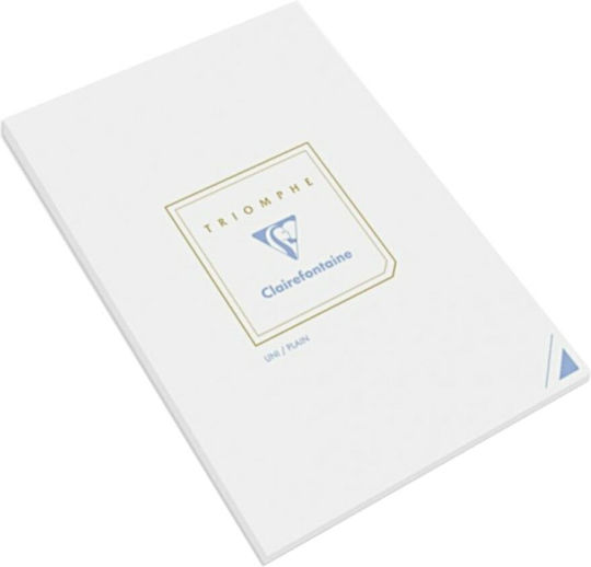 Clairefontaine Σημειωματάριο Α4 50 Φύλλων με Λευκές Σελίδες Λευκό