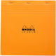 Rhodia Block Carnet 80 Foi cu Pagini Albe Portocaliu