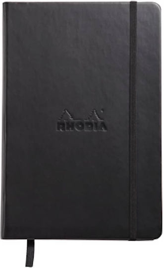 Rhodia Notebook 96 Sheets A5 with Blank Pages and Elastic Black
