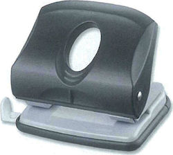 Black Red Paper 2-Hole Puncher with Guide for 40 Sheets