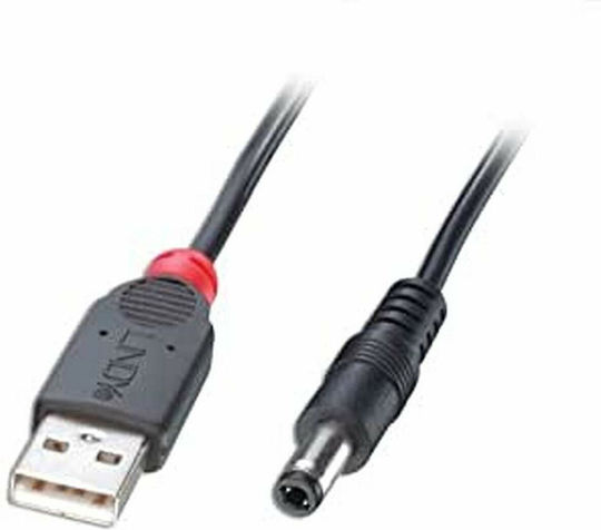 Lindy USB 2.0 Kabel USB-A-Stecker - DC Schwarz 1.5m 70267