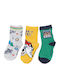Nickelodeon Kids' Ankle Socks Green 3 Pairs