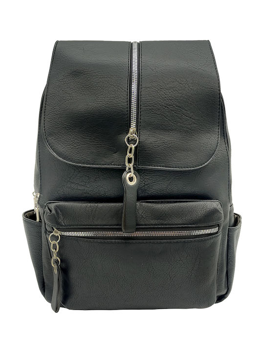 Gift-Me Leather Women's Bag Backpack Black