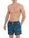 MiandMi Men's Swimwear Shorts Blue with Patterns