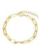 Theodora's Jewellery Επιχρυσωμένη Αλυσίδα Ποδιού από Ατσάλι