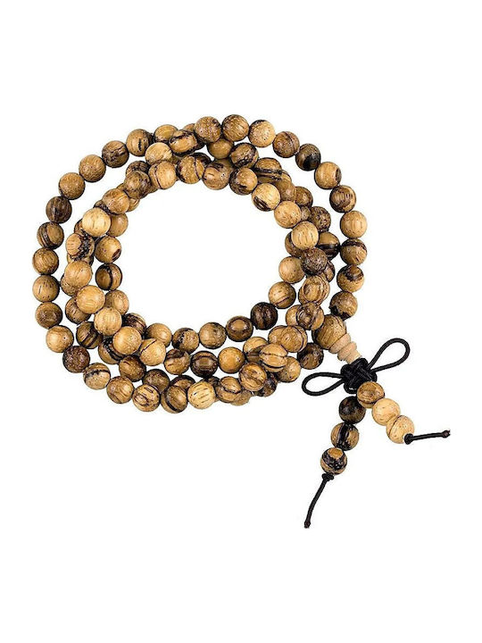 Yogi & Yogini Women's Bracelet with Agilawood Wooden Beads made of Cord