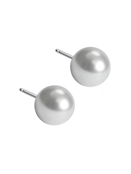 Blomdahl Earrings Titanium with Pearls