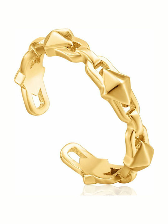 Ania Haie Adjustable Γυναικείο Δαχτυλίδι από Ασήμι Επιχρυσωμένο