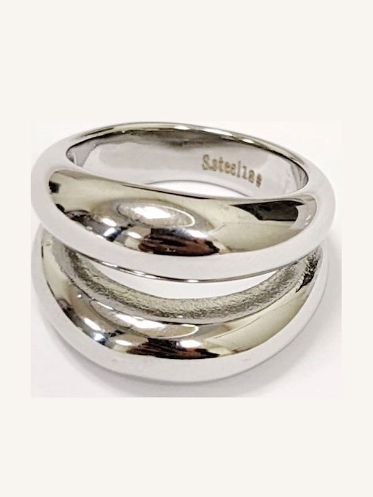 Kostibas Fashion Damen Ring aus Stahl Vergoldet