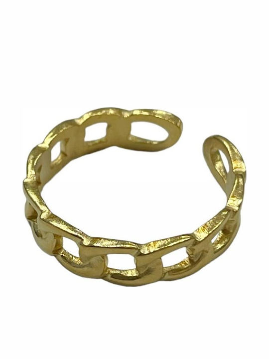 Kostibas Fashion Damen Ring aus Stahl Vergoldet