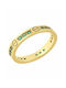 Paraxenies Damen Ring mit Zirkonia aus Silber Vergoldeter