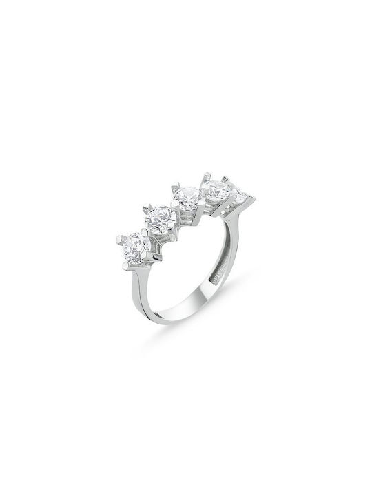 Paraxenies Damen Ring mit Zirkonia aus Silber